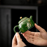 Load image into Gallery viewer, Vintage emerald teapot household Gongfu tea set