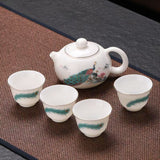 Load image into Gallery viewer, Tea set of Xi Shi Pot made of sheep fat jade