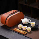 Load image into Gallery viewer, Tea set of Xi Shi Pot made of sheep fat jade