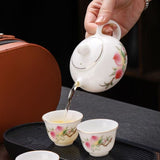 Load image into Gallery viewer, Tea set of Xi Shi Pot made of sheep fat jade